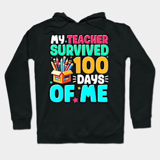 100th Day 100 Days Of School Teacher Boys Girls Kids Hoodie